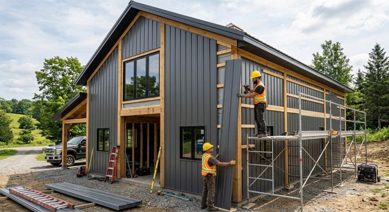 Metal Barn Siding Installation in Rutherford County, TN